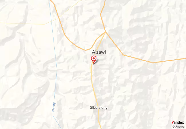 Qibla Map for Aizawl