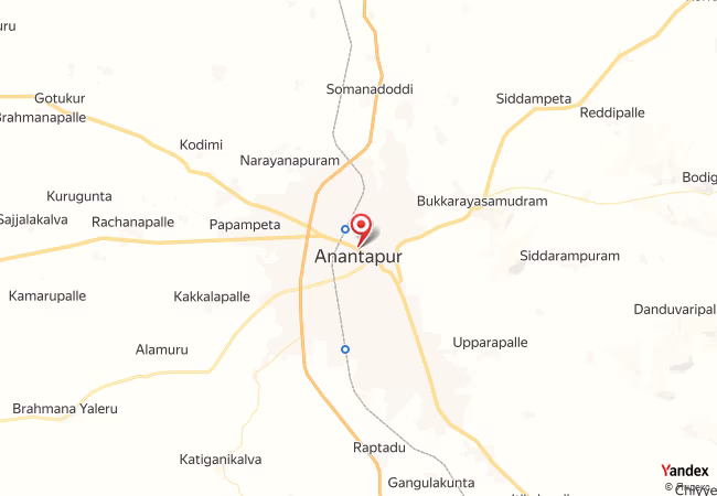 Qibla Map for Anantapur