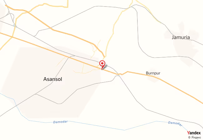 Qibla Map for Asansol