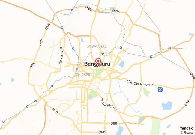 Qibla Map for Bangalore