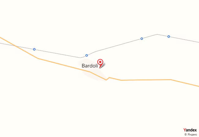 Qibla Map for Bardoli