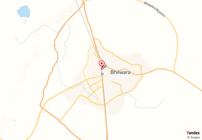 Qibla Map for Bhilwara