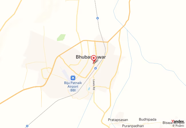Qibla Map for Bhubaneshwar