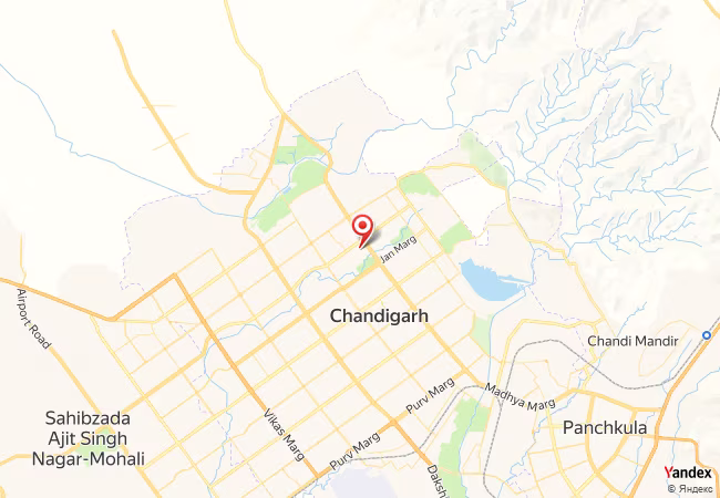 Qibla Map for Chandigarh