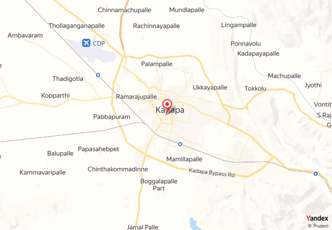 Qibla Map for Cuddapah