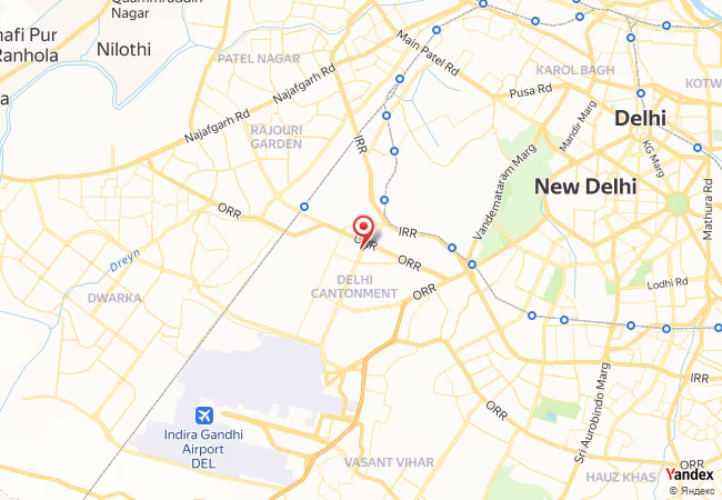 Qibla Map for Delhi Cantonment