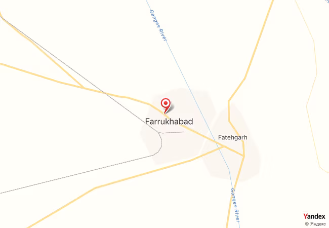Qibla Map for Farrukhabad