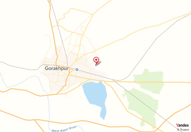 Qibla Map for Gorakhpur