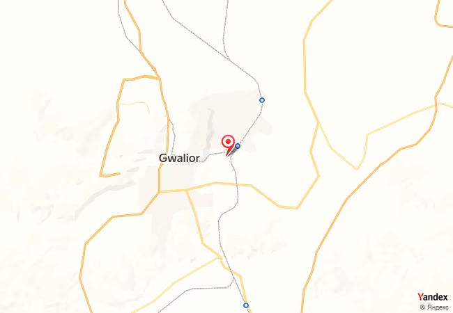 Qibla Map for Gwalior