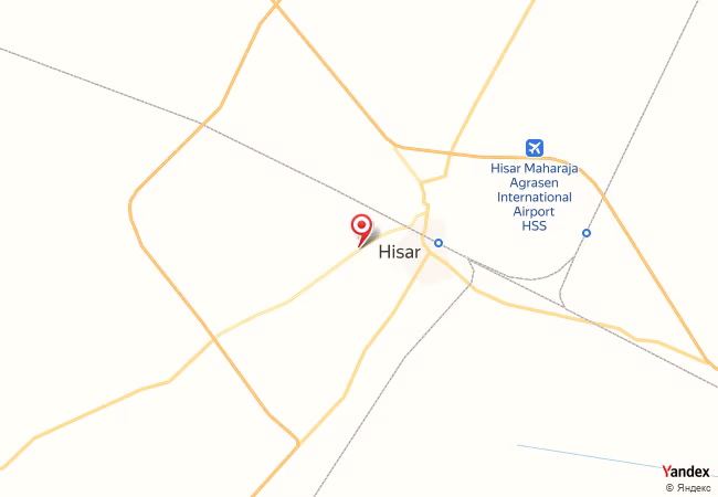 خريطة القبلة لمدينة حصار