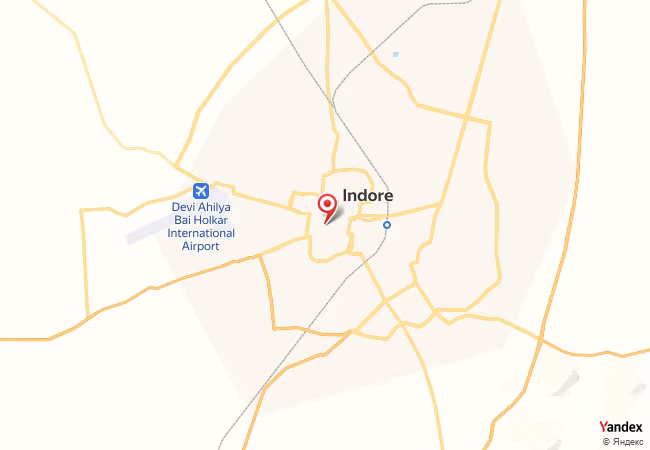 Qibla Map for Indore