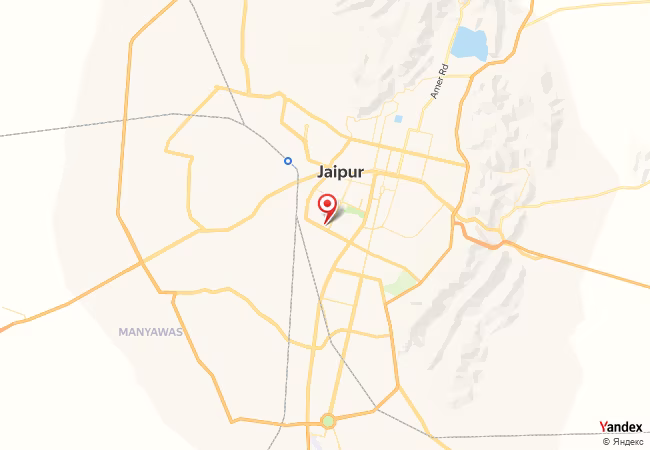 Qibla Map for Jaipur