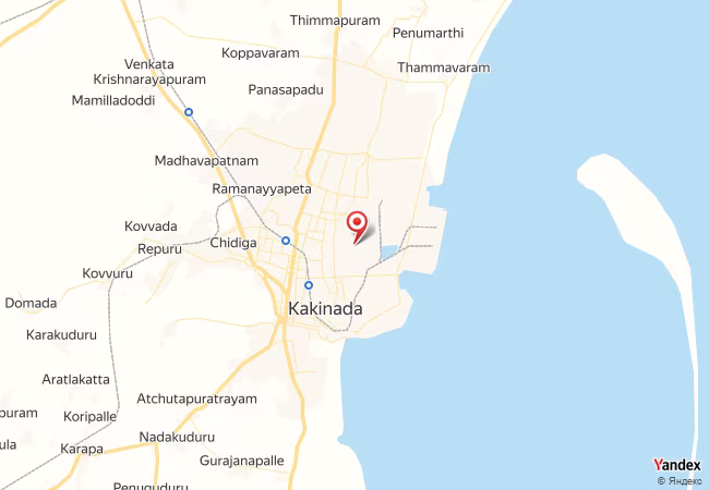 Qibla Map for Kakinada