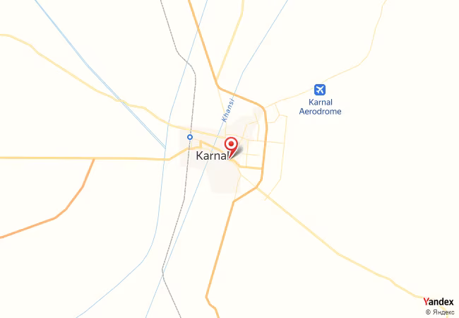 Qibla Map for Karnal
