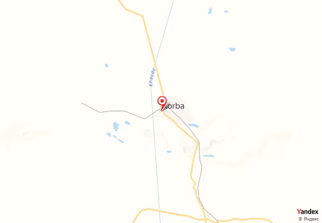 Qibla Map for Korba