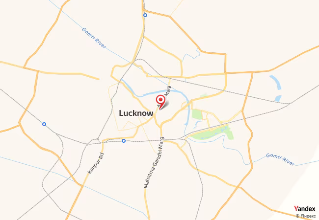 Qibla Map for Lucknow