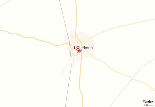 Qibla Map for Maler Kotla