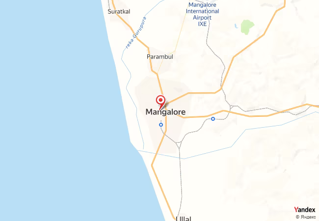 Qibla Map for Mangalore