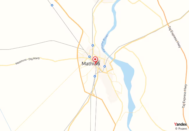 Qibla Map for Mathura