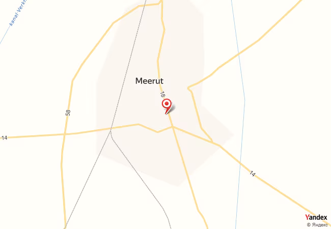 Qibla Map for Meerut