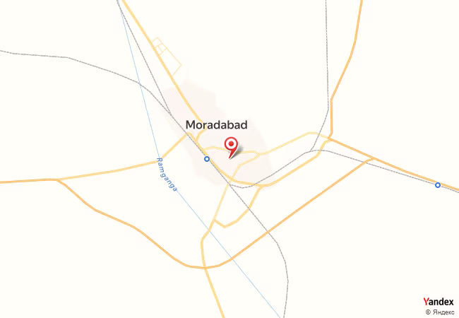 Qibla Map for Moradabad