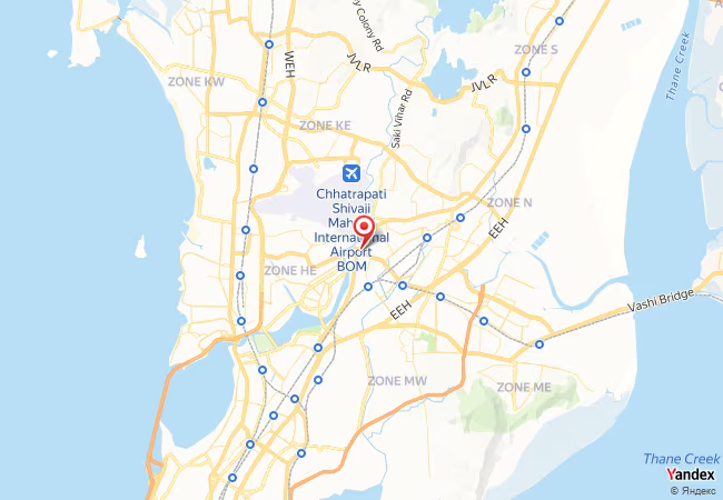 Qibla Map for Mumbai