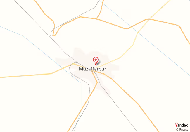 Qibla Map for Muzaffarpur