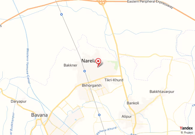 Qibla Map for Narela