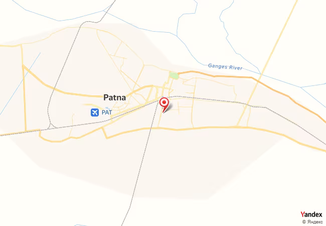 Qibla Map for Patna
