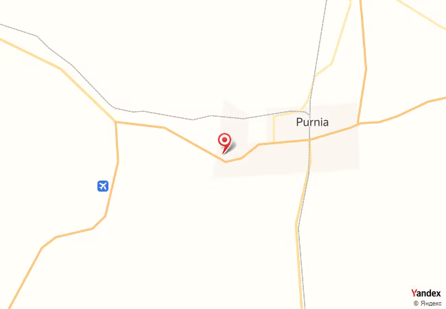 Qibla Map for Purnea