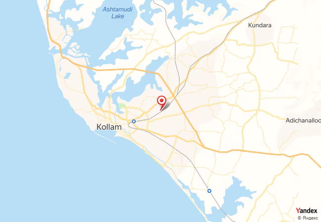 Qibla Map for Quilon