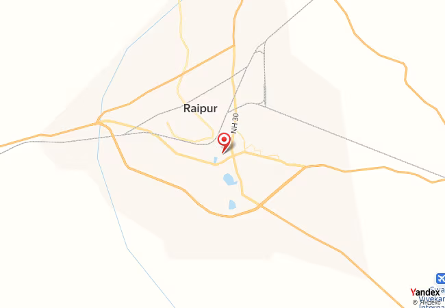 Qibla Map for Raipur