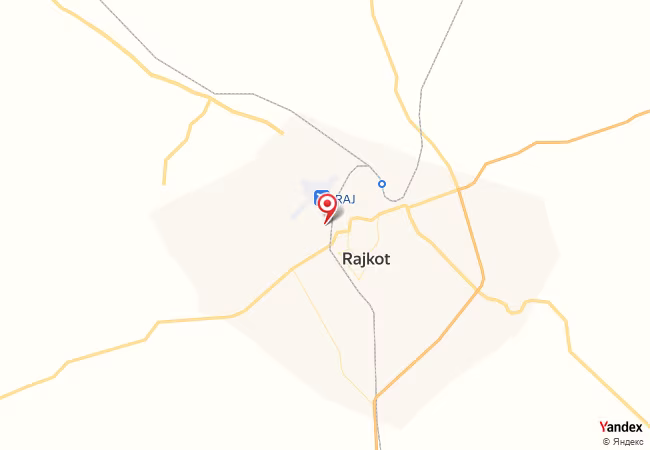Qibla Map for Rajkot