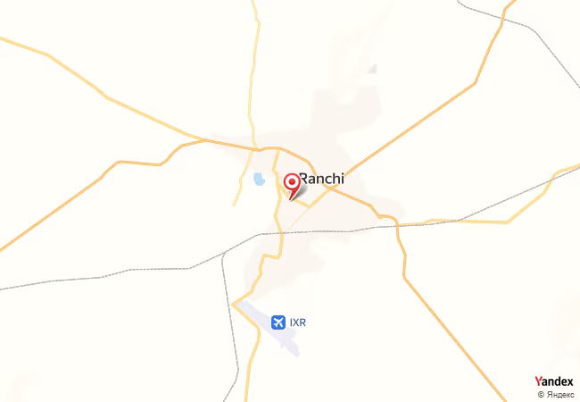 Qibla Map for Ranchi