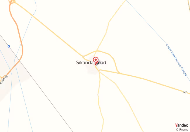 Qibla Map for Sikandarabad