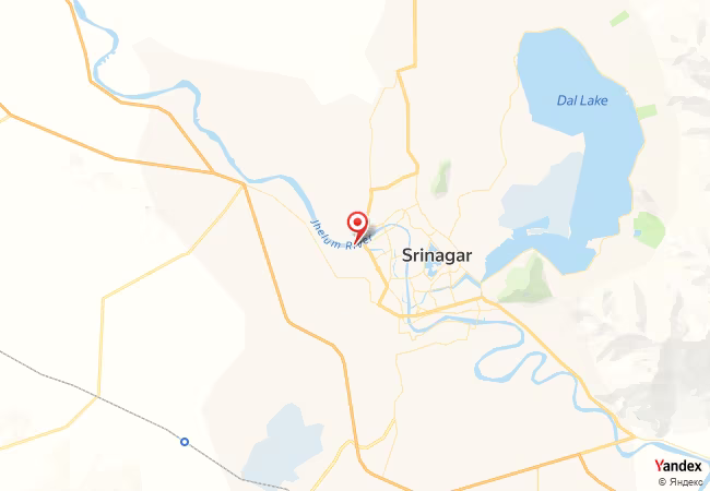 Qibla Map for Srinagar
