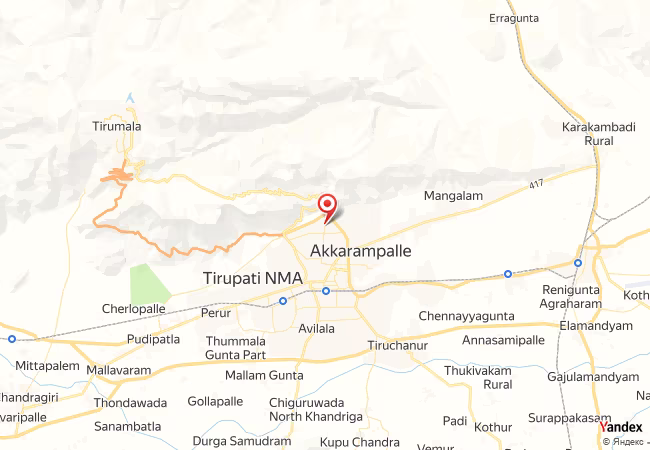 Qibla Map for Tirupati