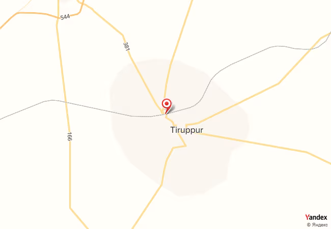 Qibla Map for Tiruppur