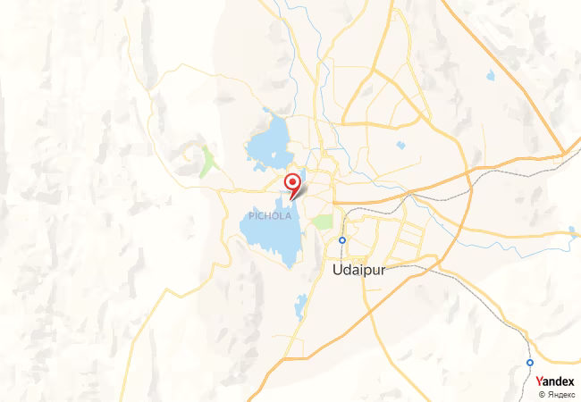 Qibla Map for Udaipur