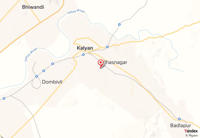 Qibla Map for Ulhasnagar