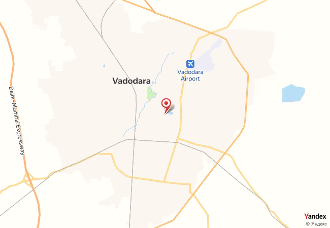 Qibla Map for Vadodara