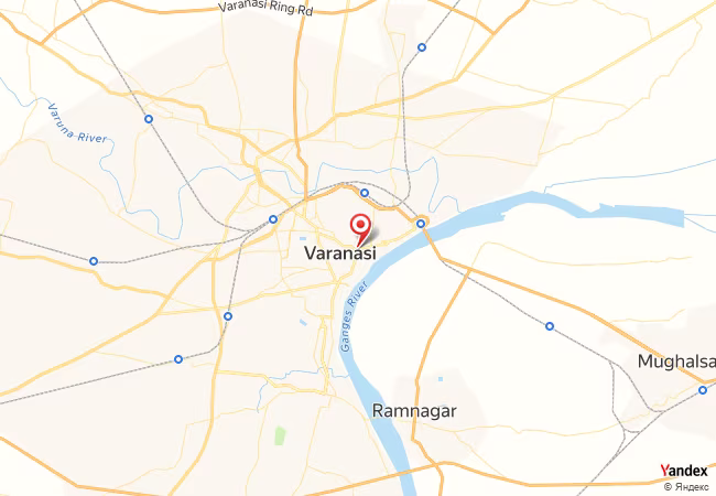 Qibla Map for Varanasi