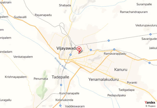 Qibla Map for Vijayawada