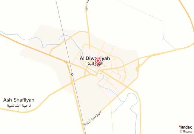 Qibla Map for Ad Diwaniyah