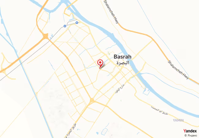 Qibla Map for Al Basrah