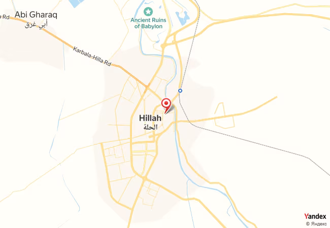 Qibla Map for Al Hillah