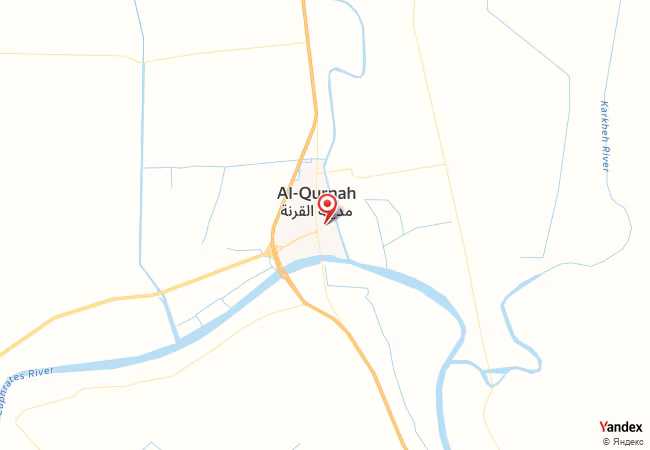 Qibla Map for Al Qurnah