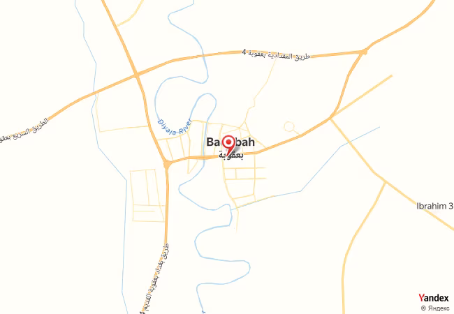 Qibla Map for Ba`qubah