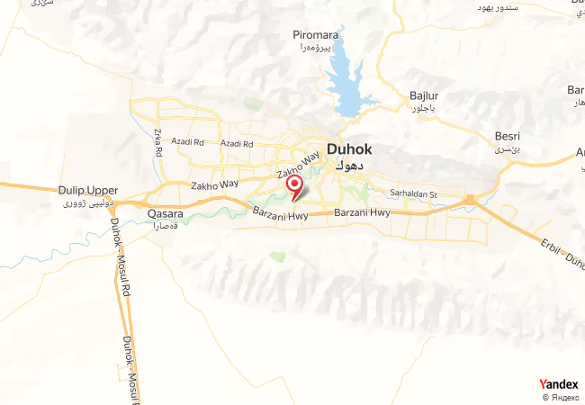 Qibla Map for Dahuk