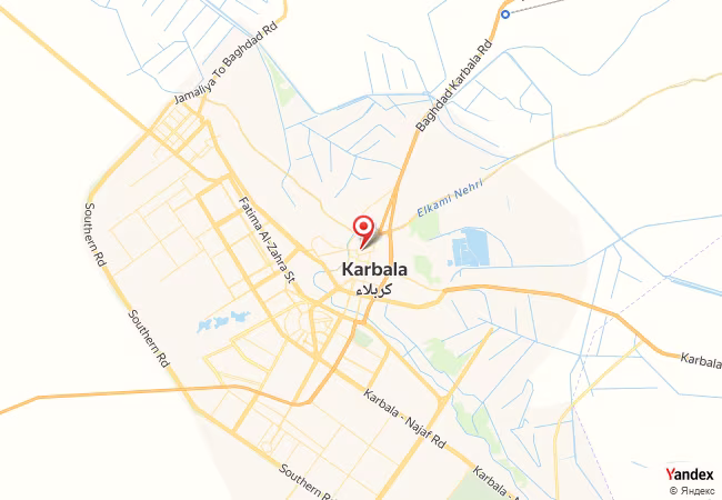 Qibla Map for Karbala'